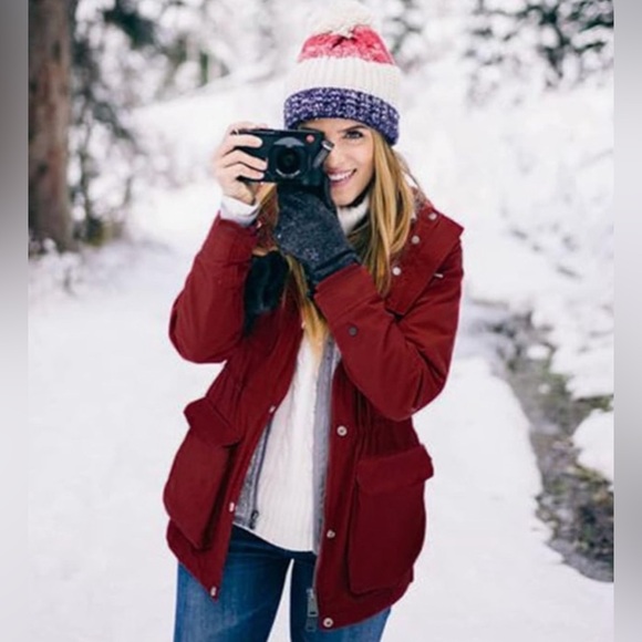 Women’s Winter Coat Parka Removable Hood NWT Maroon - Picture 3 of 12